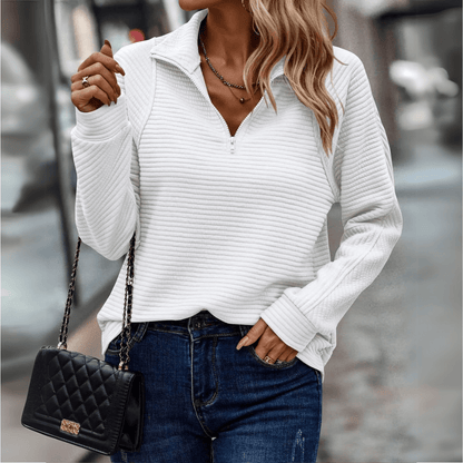 Jenica Damen Halb-Zip Pullover Schick