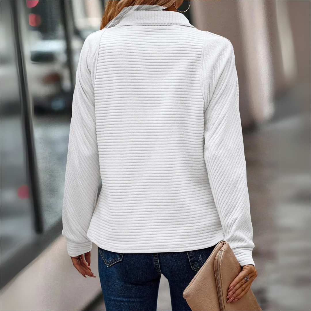 Damen Halbzippullover mit Details