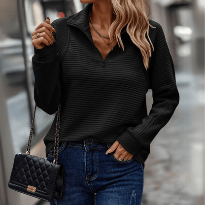 Jenica Damen Halb-Zip Pullover Schick