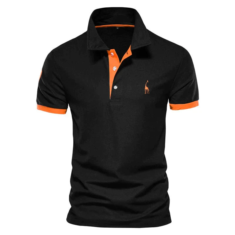 Brent Herren Polo-Shirt Baumwolle Weiss