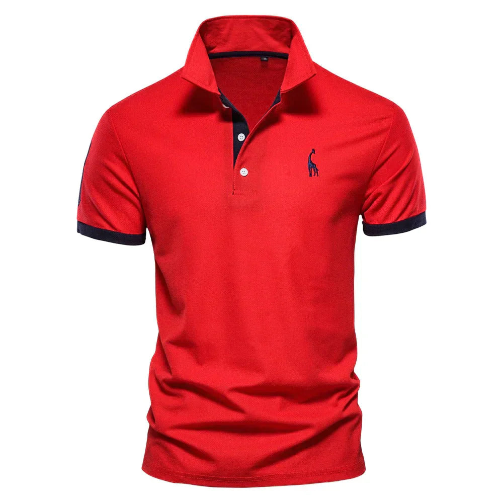 Brent Herren Polo-Shirt Baumwolle Weiss