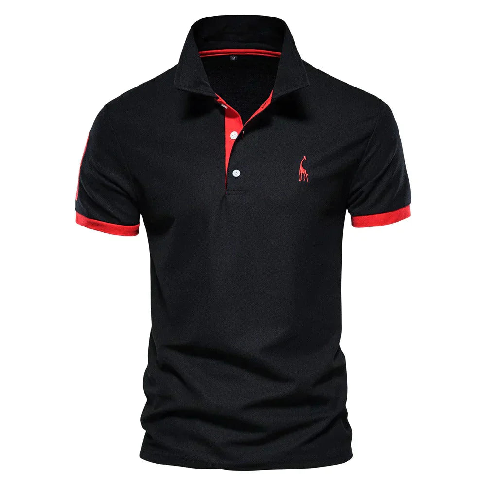 Brent Herren Polo-Shirt Baumwolle Weiss