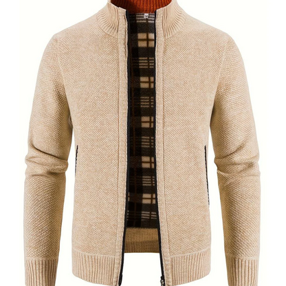 Herren Strickweste Offene Front Klare Struktur