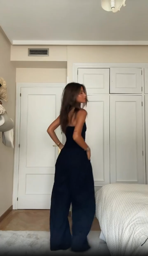 Eleganter Damen Trägerloser Jumpsuit