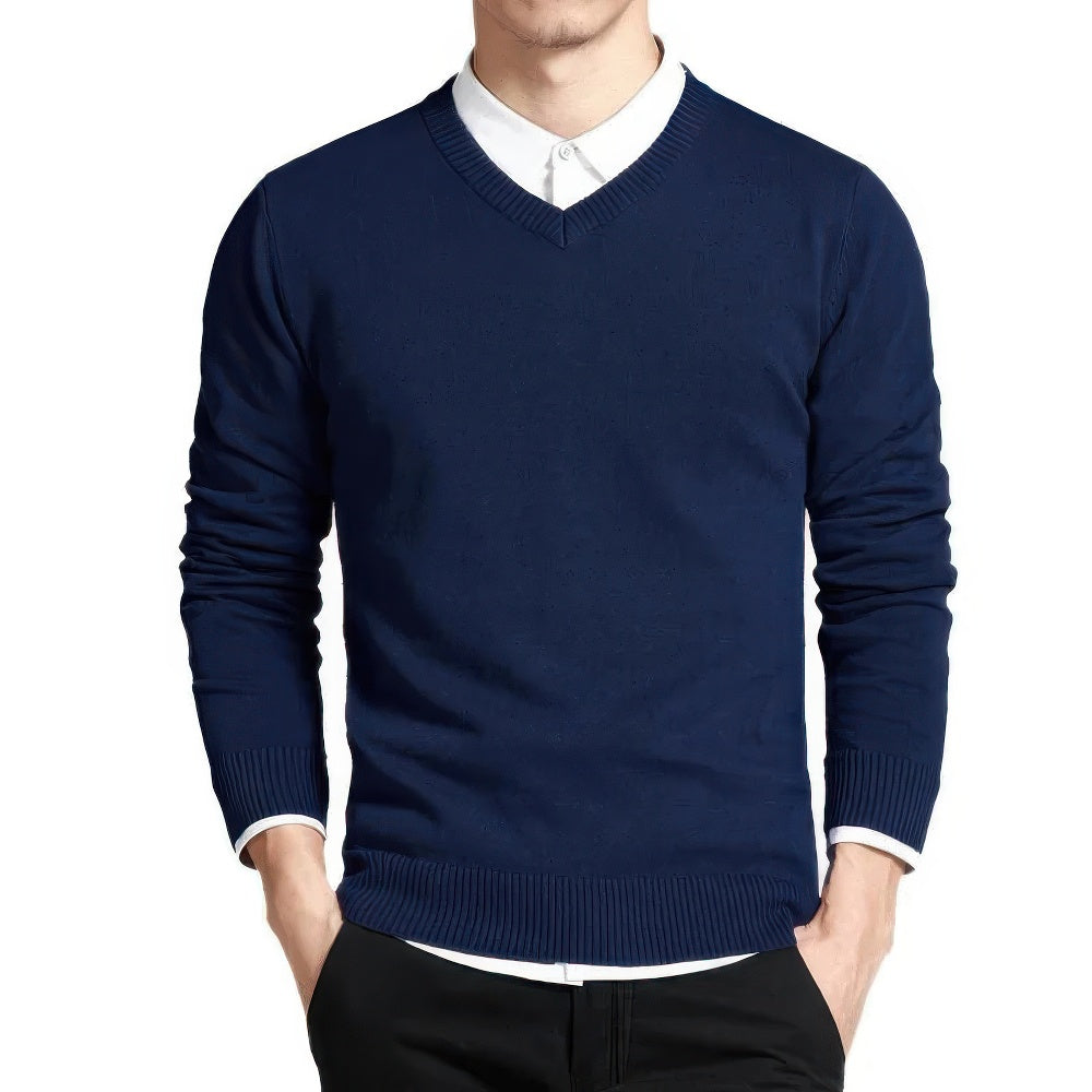 Herren Pullover V-Ausschnitt Ruhige Form