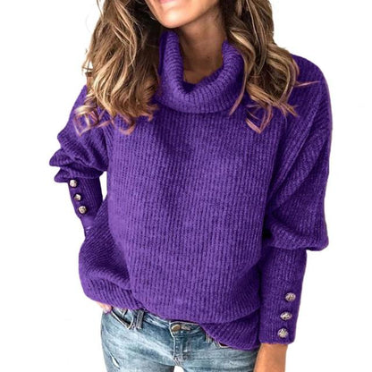 Norvielle Damen Oversize Pullover Rollkragen