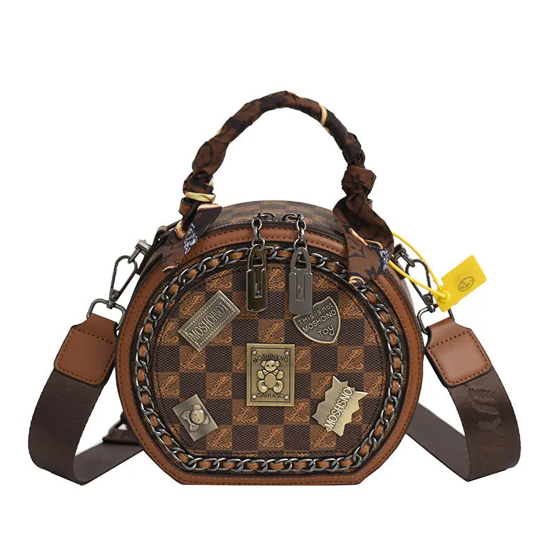 Norvielle Damen Umhängetasche Leder Schwarz - Norvielle