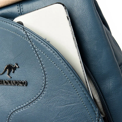 Elarova | Anti Diebstahl Rucksack Aus Leder Mit Reißverschluss Für Damen