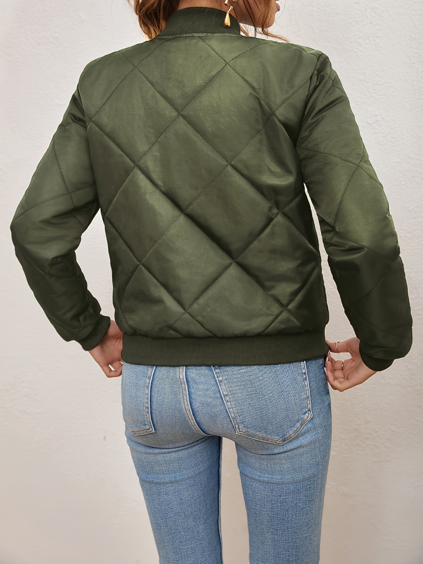 Norvielle Damen Bomberjacke Argyle Muster - Norvielle