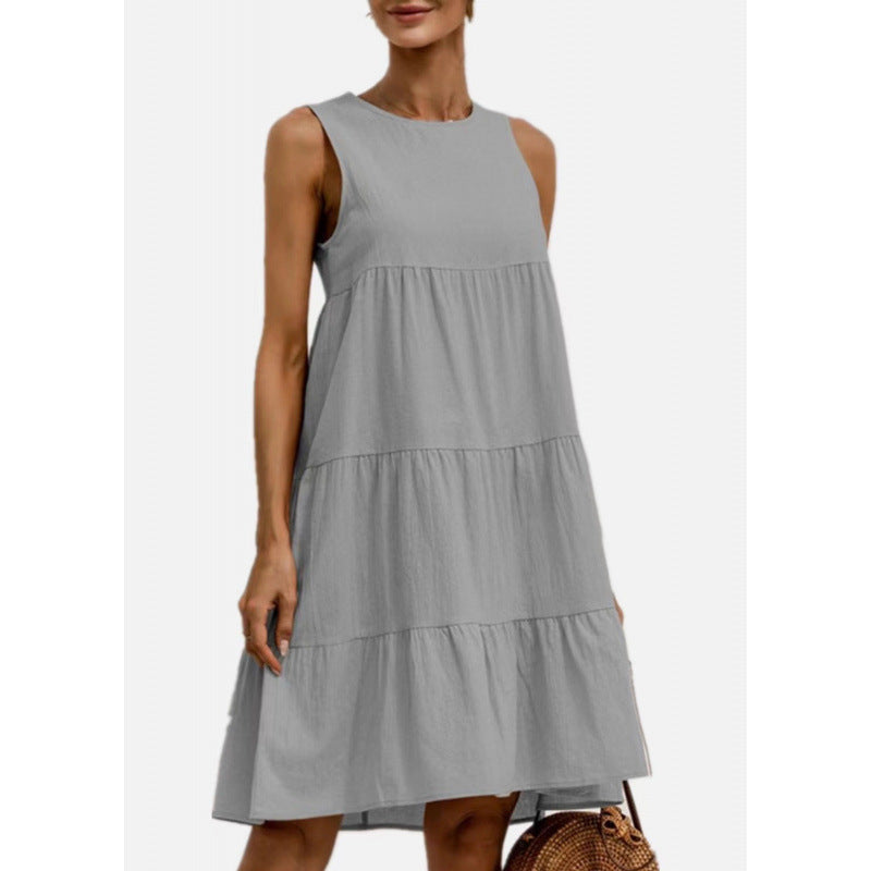 Elarova Ärmelloses Wickelkleid mit Panel-Design