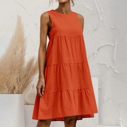 Elarova Ärmelloses Wickelkleid mit Panel-Design