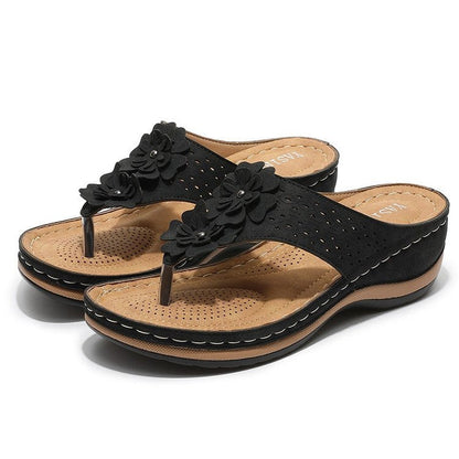 Elarova | Atmungsaktive Freizeitschuhe Mit Runder Kappe Und Fischgrätenmuster Blume