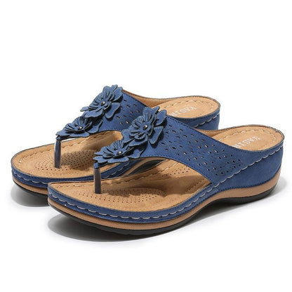 Elarova | Atmungsaktive Freizeitschuhe Mit Runder Kappe Und Fischgrätenmuster Blume