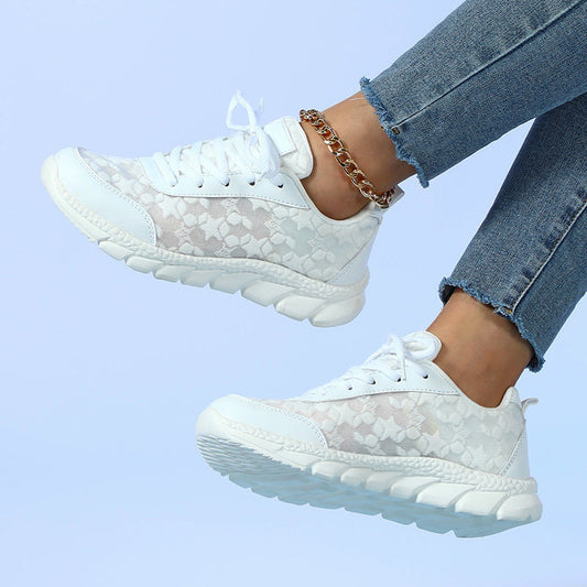 Damen Leichtlaufschuhe Atmungsaktives Mesh Beige - Norvielle