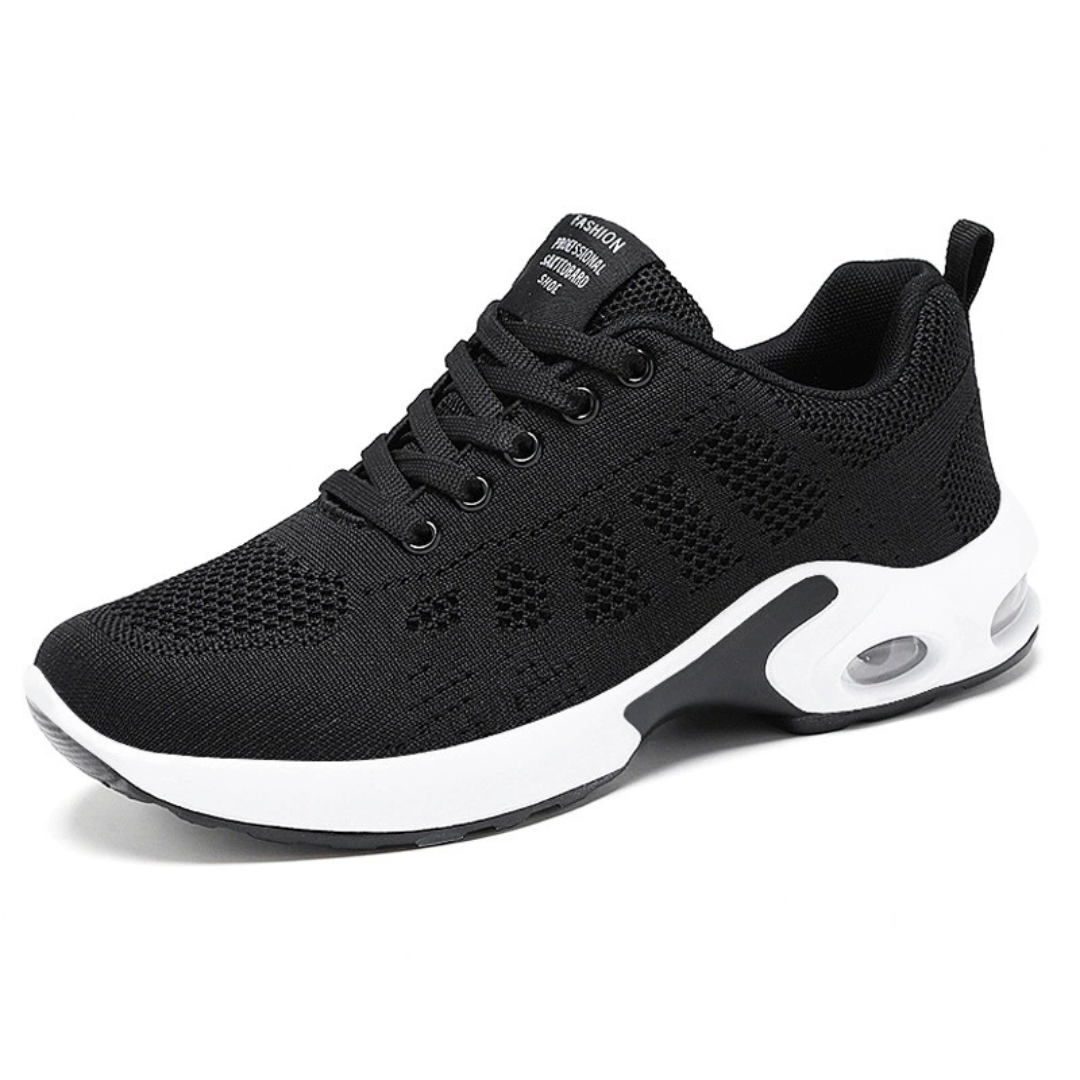 Damen Laufschuhe Atmungsaktives Mesh Dämpfungssohle Schwarz - Norvielle