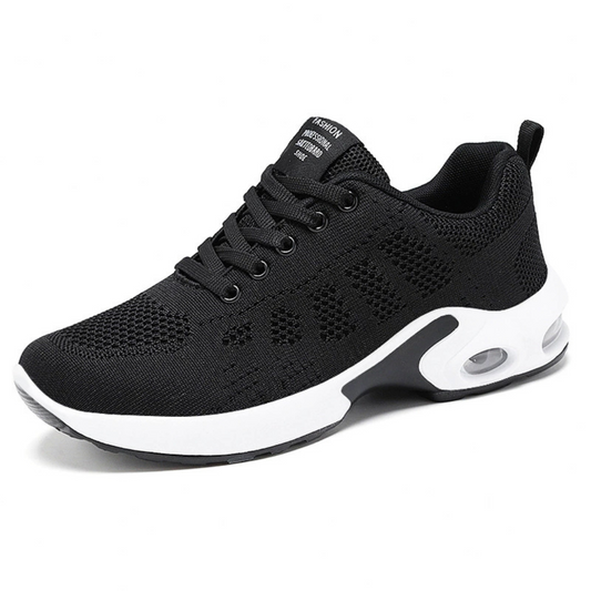 Damen Laufschuhe Atmungsaktives Mesh Dämpfungssohle Schwarz - Norvielle