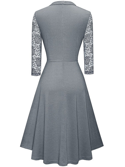 Elarova | Ausgehöhltes Spitzenkleid