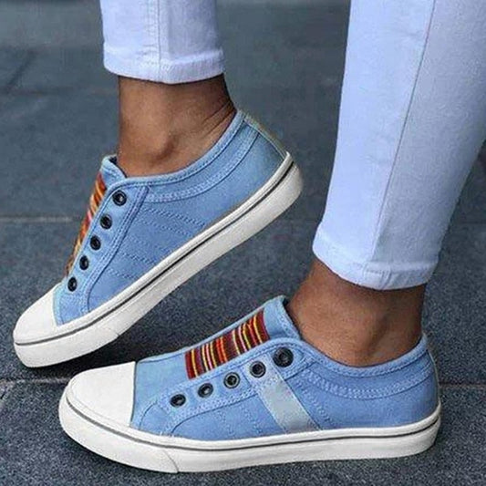 Norvielle Damen Leichtschuhe Canvas Bequem - Norvielle