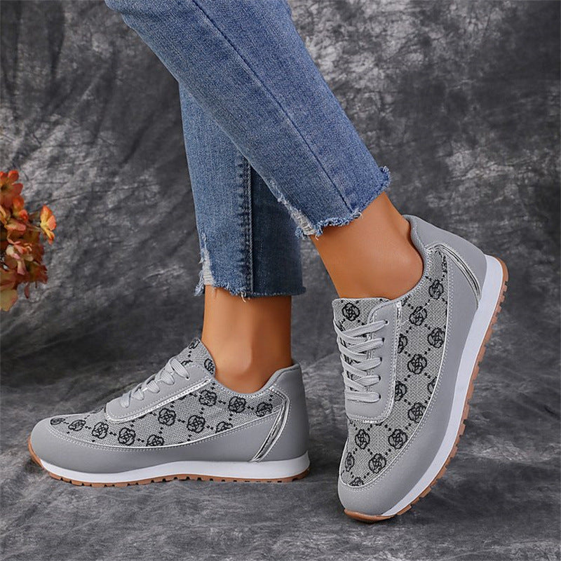 Elarova | Bequeme Flache Schuhe mit Blumenduschen
