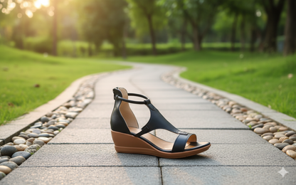 Elarova | Bequeme orthopädische Keilsandalen für Damen | Lässige Keilsandalen aus Leder mit Fußgewölbeunterstützung