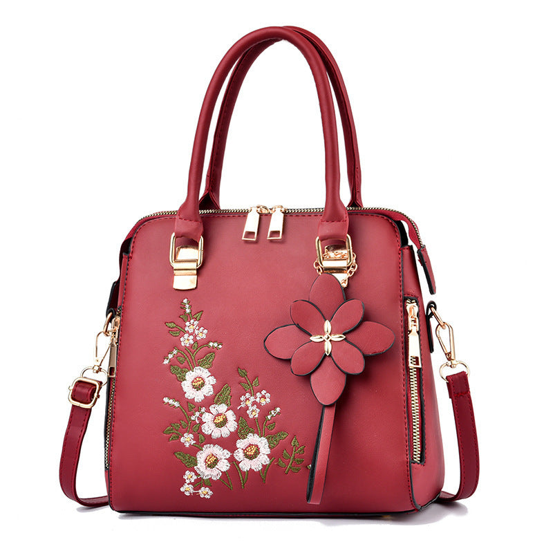 Elarova | Bestickte Handtasche Für Damen Mit Schulter Und Messenger Design