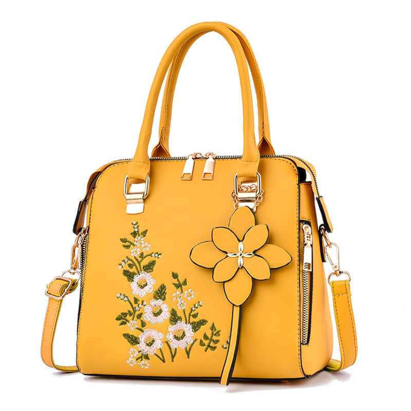 Elarova | Bestickte Handtasche Für Damen Mit Schulter Und Messenger Design