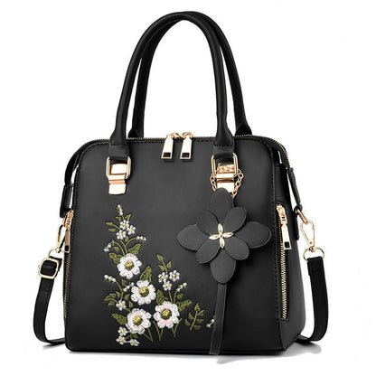 Elarova | Bestickte Handtasche Für Damen Mit Schulter Und Messenger Design