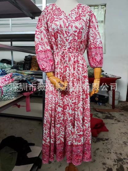 Elarova Blumen-Tie-Dye Kleid