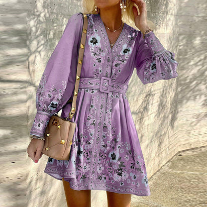 Elarova Boho Kleid mit lockerem Muster
