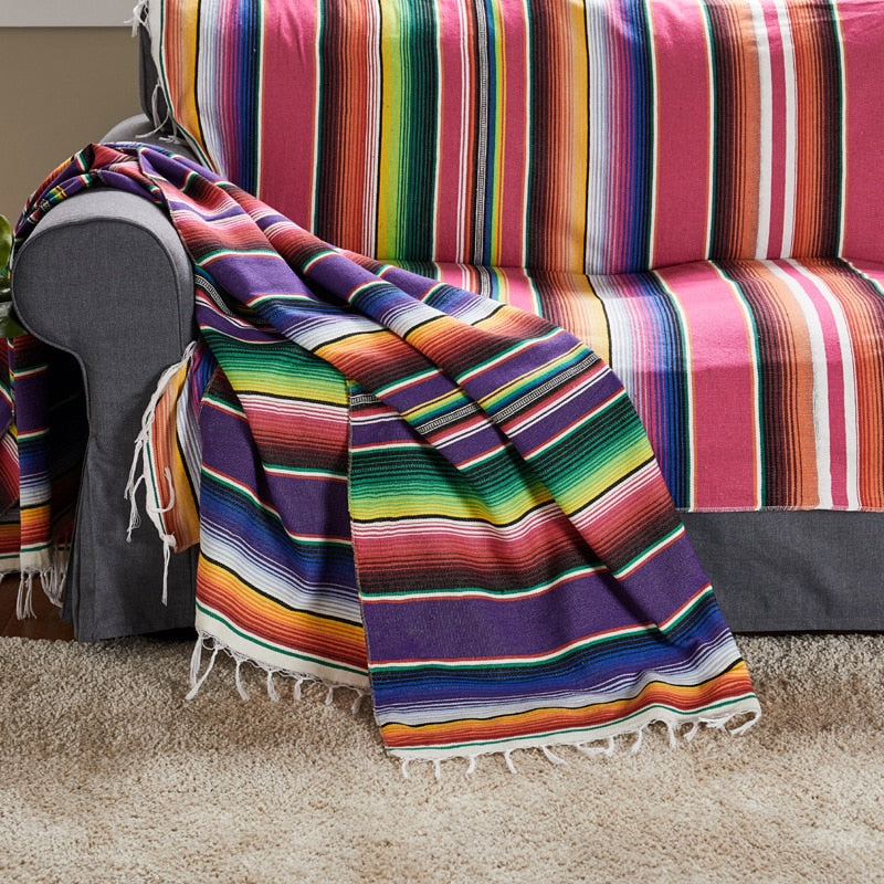 Elarova | Boho Stil Strand Picknickdecke / Wurfteppich