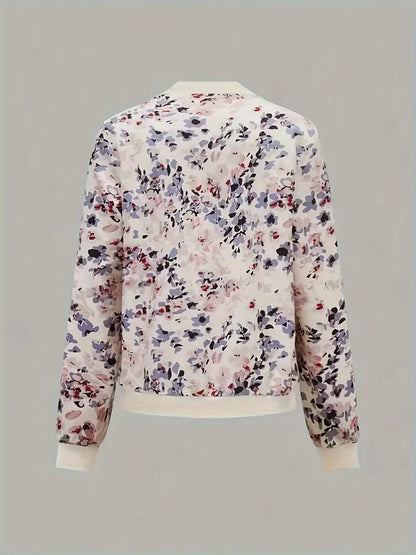 Elarova | Bomberjacke Mit Blumenmuster