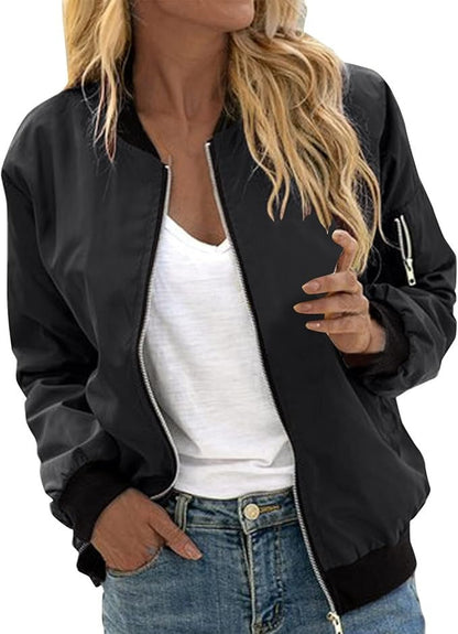 Elarova | Bomberjacke mit Blumenmuster für Damen
