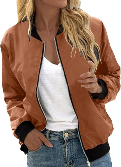 Elarova | Bomberjacke mit Blumenmuster für Damen