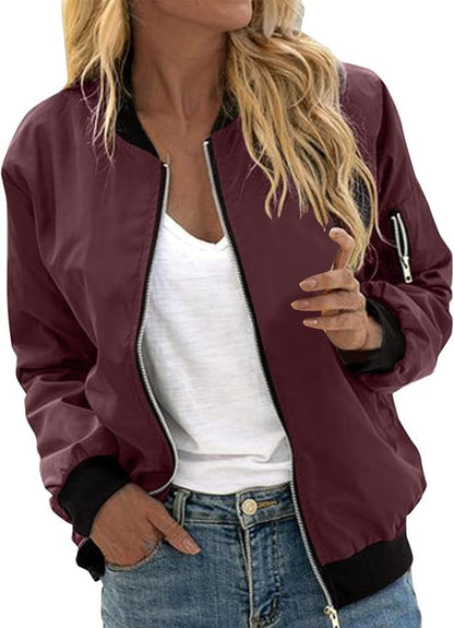 Elarova | Bomberjacke mit Blumenmuster für Damen