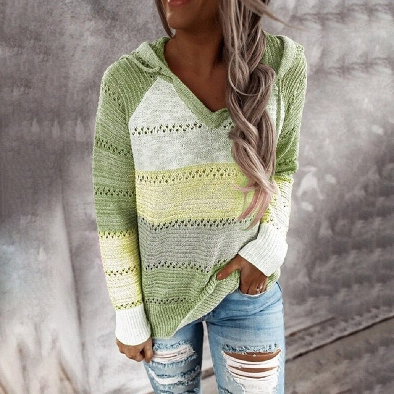 Elarova | Bunt gestreifte Strickwesten im IbizaBohoStil für Damen Trendy und bequem