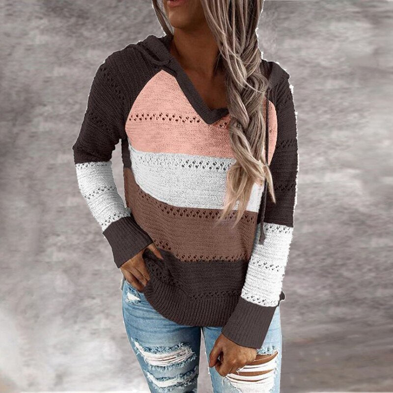 Elarova | Bunt gestreifte Strickwesten im IbizaBohoStil für Damen Trendy und bequem