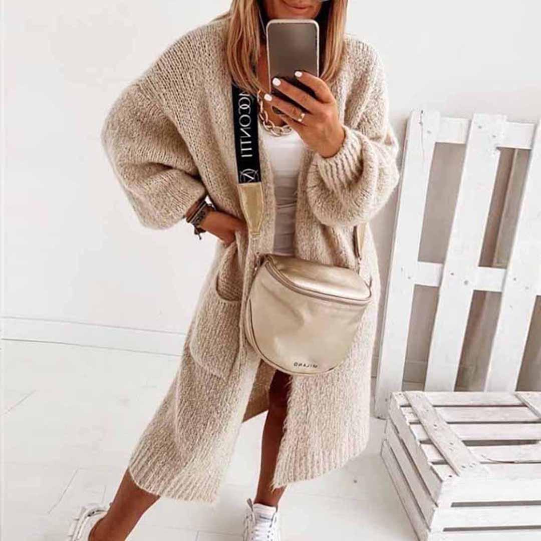 Elarova | Cardigan Comfy Lange Damen Cardigan