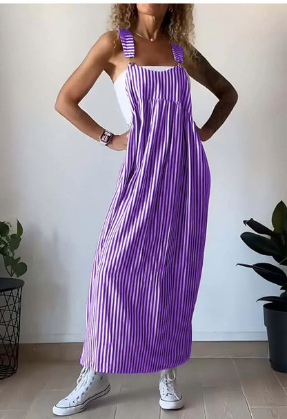 Norvielle Damen Gestreiftes Sommerkleid - Norvielle