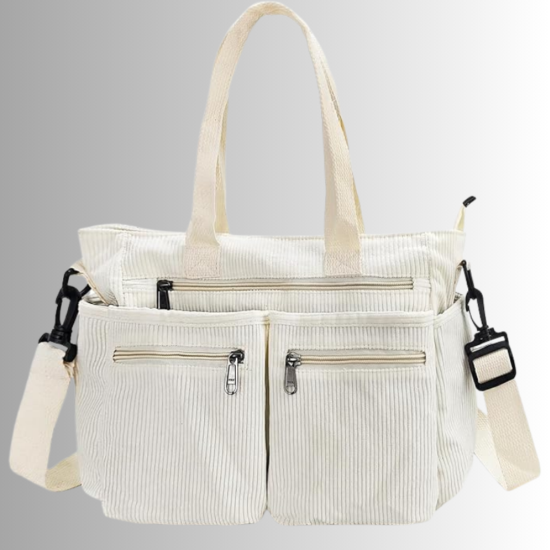 Elarova | Cord Schultertasche Mit Mehreren Taschen Für Damen