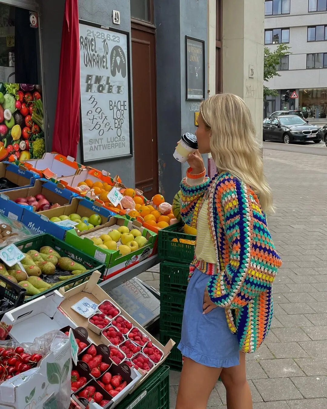 Elarova | Damen Boho Strickjacke