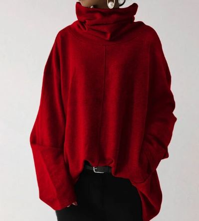 Elarova | Damen Kapuzenpullis Rollkragenpullover