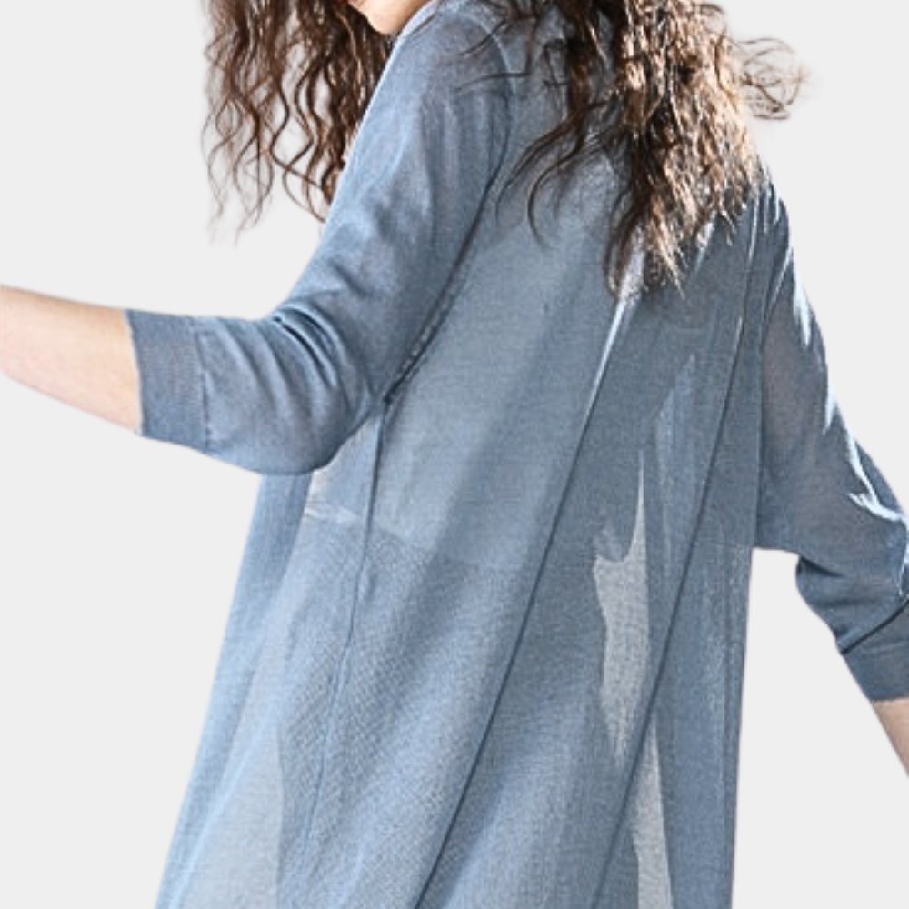 Elarova | Damen Lange Weste Elegant Und Leicht Sommer Strickjacke Für Frauen