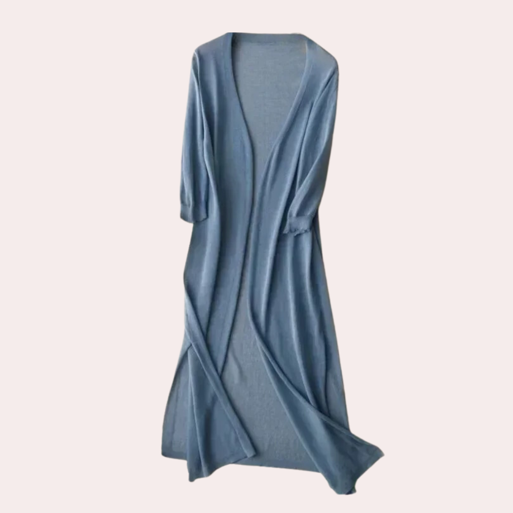 Elarova | Damen Lange Weste Elegant Und Leicht Sommer Strickjacke Für Frauen