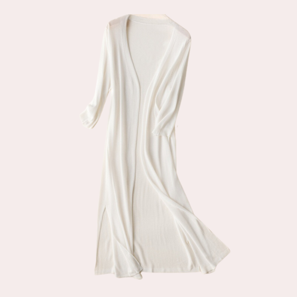 Elarova | Damen Lange Weste Elegant Und Leicht Sommer Strickjacke Für Frauen