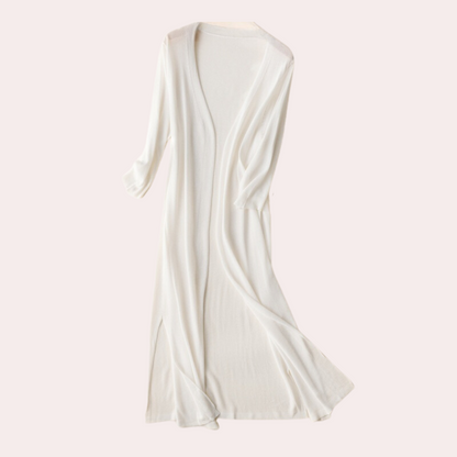 Elarova | Damen Lange Weste Elegant Und Leicht Sommer Strickjacke Für Frauen