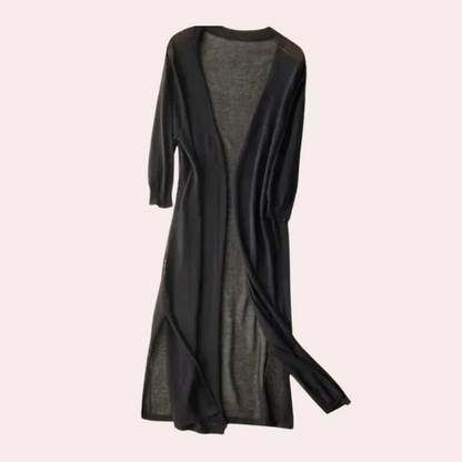 Elarova | Damen Lange Weste Elegant Und Leicht Sommer Strickjacke Für Frauen