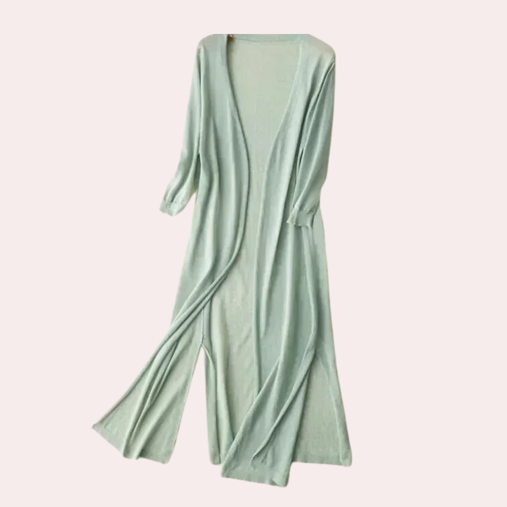 Elarova | Damen Lange Weste Elegant Und Leicht Sommer Strickjacke Für Frauen