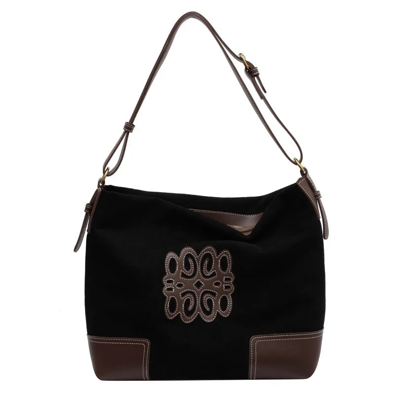 Elarova | Damen Luxus Marke Messenger Taschen Retro Braun Crossbody Tote Taschen Eimer Clutch Tasche Einkauf Große Kapazität Reisetasche