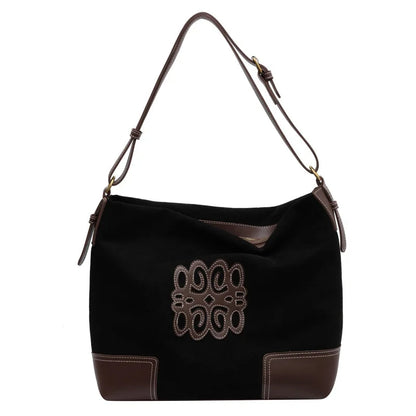 Elarova | Damen Luxus Marke Messenger Taschen Retro Braun Crossbody Tote Taschen Eimer Clutch Tasche Einkauf Große Kapazität Reisetasche