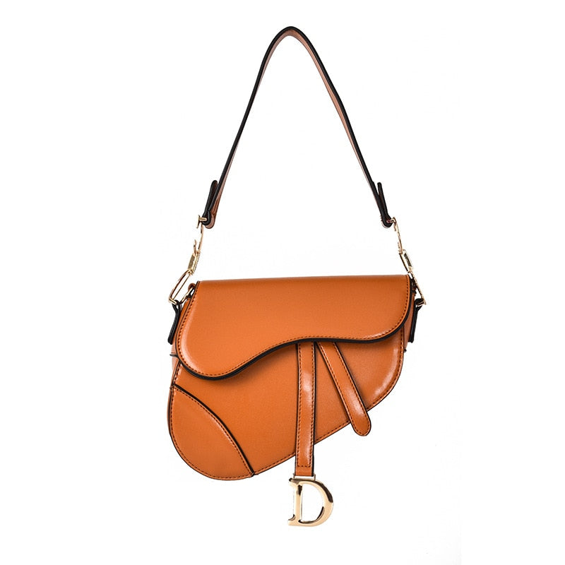 Elarova | Damen Schultertasche Exklusive PULeder Satteltasche mit breitem Riemen und luxuriösem Aussehen